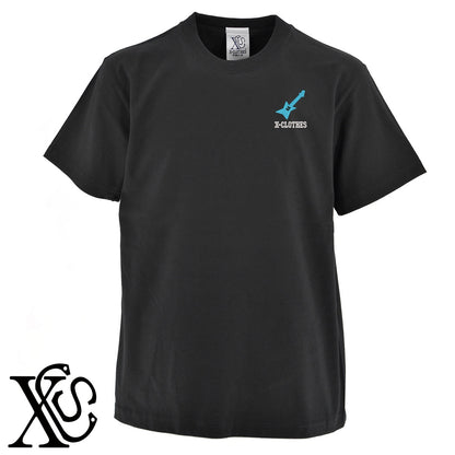 ギター5柄 刺繍 5.6oz 綿100% 半袖 Tシャツ メンズ レディース カットソー 大きいサイズあり【X-CLOTHES】オリジナル グッズ 刺繍 ワンポイント 雑貨【b 黒 紺 ブルー 赤 ワイン】【g 白 灰】 【8競技音楽-音楽】