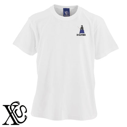 侍3柄 刺繍 5.6oz 綿100% 半袖 Tシャツ メンズ レディース カットソー 大きいサイズあり【X-CLOTHES】オリジナル グッズ 刺繍 ワンポイント 雑貨【b 黒 紺 ブルー 赤 ワイン】【g 白 灰】 【9趣味料理-人物】