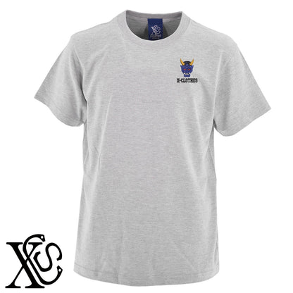 青鬼2柄 刺繍 5.6oz 綿100% 半袖 Tシャツ メンズ レディース カットソー 大きいサイズあり【X-CLOTHES】オリジナル グッズ 刺繍 ワンポイント 雑貨【b 黒 紺 ブルー 赤 ワイン】【g 白 灰】 【9趣味料理-人物】