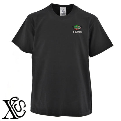 もつ鍋2柄 刺繍 5.6oz 綿100% 半袖 Tシャツ メンズ レディース カットソー 大きいサイズあり【X-CLOTHES】オリジナル グッズ 刺繍 ワンポイント 雑貨【b 黒 紺 ブルー 赤 ワイン】【g 白 灰】 【9趣味料理-料理】