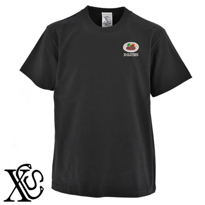 ステーキ2柄 刺繍 5.6oz 綿100% 半袖 Tシャツ メンズ レディース カットソー 大きいサイズあり【X-CLOTHES】オリジナル グッズ 刺繍 ワンポイント 雑貨【b 黒 紺 ブルー 赤 ワイン】【g 白 灰】 【9趣味料理-料理】