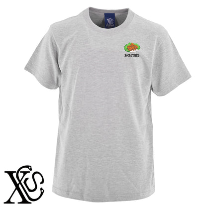 唐揚げ3柄 刺繍 5.6oz 綿100% 半袖 Tシャツ メンズ レディース カットソー 大きいサイズあり【X-CLOTHES】オリジナル グッズ 刺繍 ワンポイント 雑貨【b 黒 紺 ブルー 赤 ワイン】【g 白 灰】 【9趣味料理-料理】