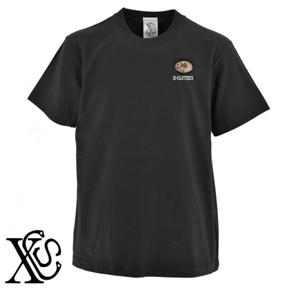豚骨ラーメン3柄 刺繍 5.6oz 綿100% 半袖 Tシャツ メンズ レディース カットソー 大きいサイズあり【X-CLOTHES】オリジナル グッズ 刺繍 ワンポイント 雑貨【b 黒 紺 ブルー 赤 ワイン】【g 白 灰】 【9趣味料理-料理】