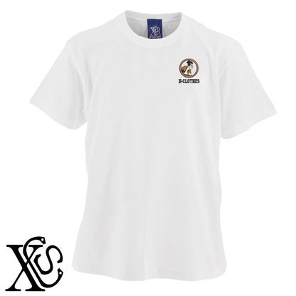 奴江戸兵衛2柄 刺繍 5.6oz 綿100% 半袖 Tシャツ メンズ レディース カットソー 大きいサイズあり【X-CLOTHES】オリジナル グッズ 刺繍 ワンポイント 雑貨【b 黒 紺 ブルー 赤 ワイン】【g 白 灰】 【9趣味料理-浮世絵】