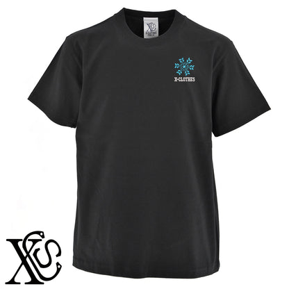雪3柄 刺繍 5.6oz 綿100% 半袖 Tシャツ メンズ レディース カットソー 大きいサイズあり【X-CLOTHES】オリジナル グッズ 刺繍 ワンポイント 雑貨【b 黒 紺 ブルー 赤 ワイン】【g 白 灰】 【9趣味料理-花】
