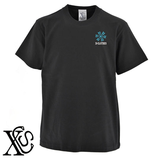 雪3柄 刺繍 5.6oz 綿100% 半袖 Tシャツ メンズ レディース カットソー 大きいサイズあり【X-CLOTHES】オリジナル グッズ 刺繍 ワンポイント 雑貨【b 黒 紺 ブルー 赤 ワイン】【g 白 灰】 【9趣味料理-花】