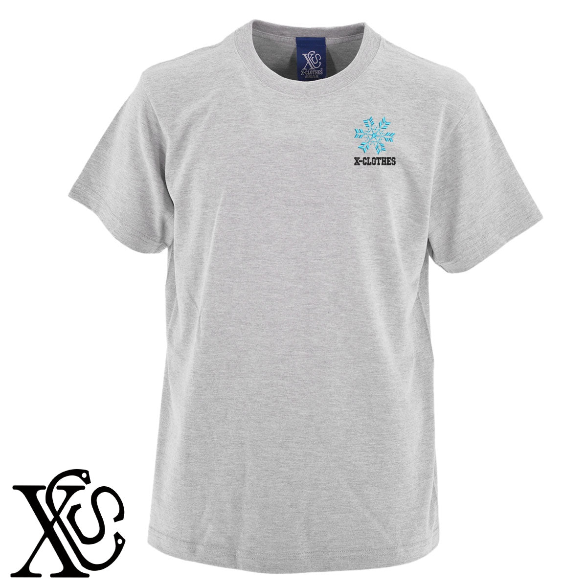雪3柄 刺繍 5.6oz 綿100% 半袖 Tシャツ メンズ レディース カットソー 大きいサイズあり【X-CLOTHES】オリジナル グッズ 刺繍 ワンポイント 雑貨【b 黒 紺 ブルー 赤 ワイン】【g 白 灰】 【9趣味料理-花】