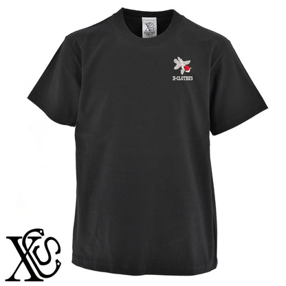 丹頂2柄 刺繍 5.6oz 綿100% 半袖 Tシャツ メンズ レディース カットソー 大きいサイズあり【X-CLOTHES】オリジナル グッズ 刺繍 ワンポイント 雑貨【b 黒 紺 ブルー 赤 ワイン】【g 白 灰】 【9趣味料理-観賞魚】