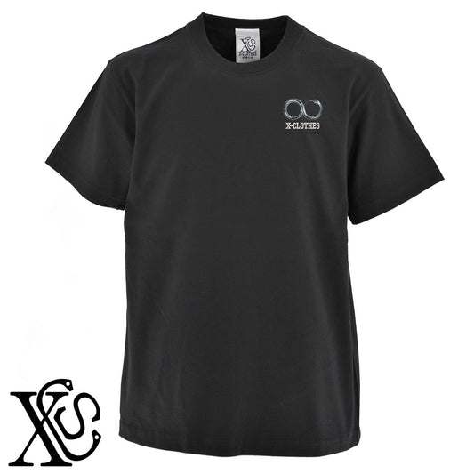 蛇ウロボロス3柄 刺繍 5.6oz 綿100% 半袖 Tシャツ メンズ レディース カットソー 大きいサイズあり【X-CLOTHES】オリジナル グッズ 刺繍 ワンポイント 雑貨【b 黒 紺 ブルー 赤 ワイン】【g 白 灰】 【9趣味料理-趣味】