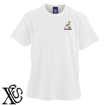 昇龍－日本地図2柄 刺繍 5.6oz 綿100% 半袖 Tシャツ メンズ レディース カットソー 大きいサイズあり【X-CLOTHES】オリジナル グッズ 刺繍 ワンポイント 雑貨【b 黒 紺 ブルー 赤 ワイン】【g 白 灰】 【9趣味料理-面白】