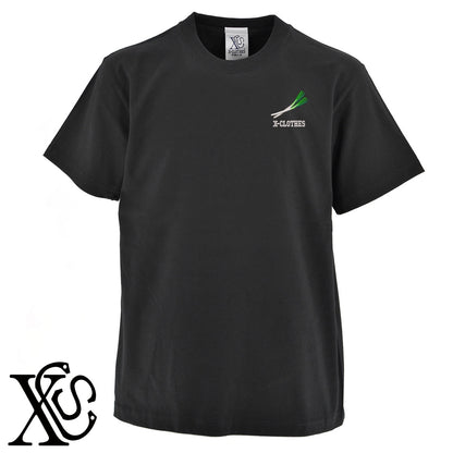 ネギ2柄 刺繍 5.6oz 綿100% 半袖 Tシャツ メンズ レディース カットソー 大きいサイズあり【X-CLOTHES】オリジナル グッズ 刺繍 ワンポイント 雑貨【b 黒 紺 ブルー 赤 ワイン】【g 白 灰】 【9趣味料理-食べ物】