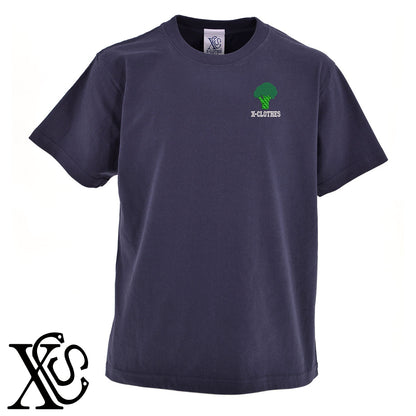 ブロッコリー4柄 刺繍 5.6oz 綿100% 半袖 Tシャツ メンズ レディース カットソー 大きいサイズあり【X-CLOTHES】オリジナル グッズ 刺繍 ワンポイント 雑貨【b 黒 紺 ブルー 赤 ワイン】【g 白 灰】 【9趣味料理-食べ物】
