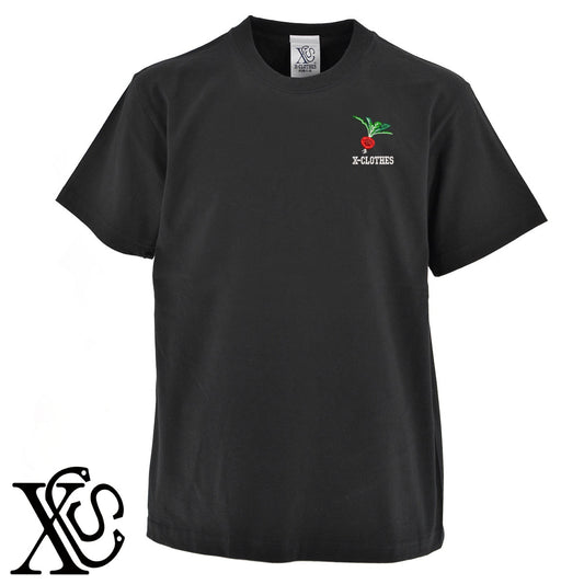 赤カブ2柄 刺繍 5.6oz 綿100% 半袖 Tシャツ メンズ レディース カットソー 大きいサイズあり【X-CLOTHES】オリジナル グッズ 刺繍 ワンポイント 雑貨【b 黒 紺 ブルー 赤 ワイン】【g 白 灰】 【9趣味料理-食べ物】