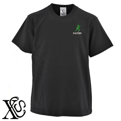 カエル3柄 刺繍 5.6oz 綿100% 半袖 Tシャツ メンズ レディース カットソー 大きいサイズあり【X-CLOTHES】オリジナル グッズ 刺繍 ワンポイント 雑貨【b 黒 紺 ブルー 赤 ワイン】【g 白 灰】 【9趣味料理-鳥獣戯画】