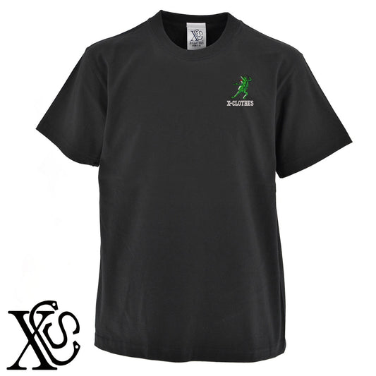 カエル3柄 刺繍 5.6oz 綿100% 半袖 Tシャツ メンズ レディース カットソー 大きいサイズあり【X-CLOTHES】オリジナル グッズ 刺繍 ワンポイント 雑貨【b 黒 紺 ブルー 赤 ワイン】【g 白 灰】 【9趣味料理-鳥獣戯画】
