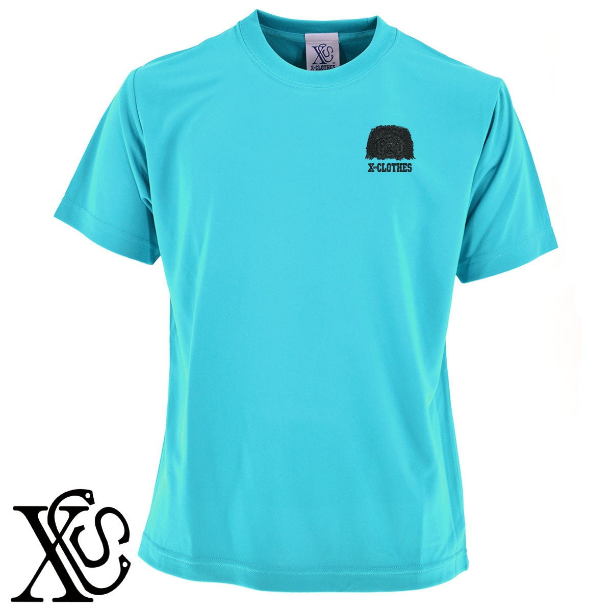 ペキニーズ3柄 刺繍 4.7oz 柔らかい肌触り ドライ 半袖 Tシャツ メンズ レディース カットソー 大きいサイズあり【X-CLOTHES】オリジナル グッズ 刺繍 ワンポイント 雑貨【b ブラック ネイビー コバルトブルー レッド ワインレッド】【g ホワイト ターコイズブルー】 【1各種動物-犬類】
