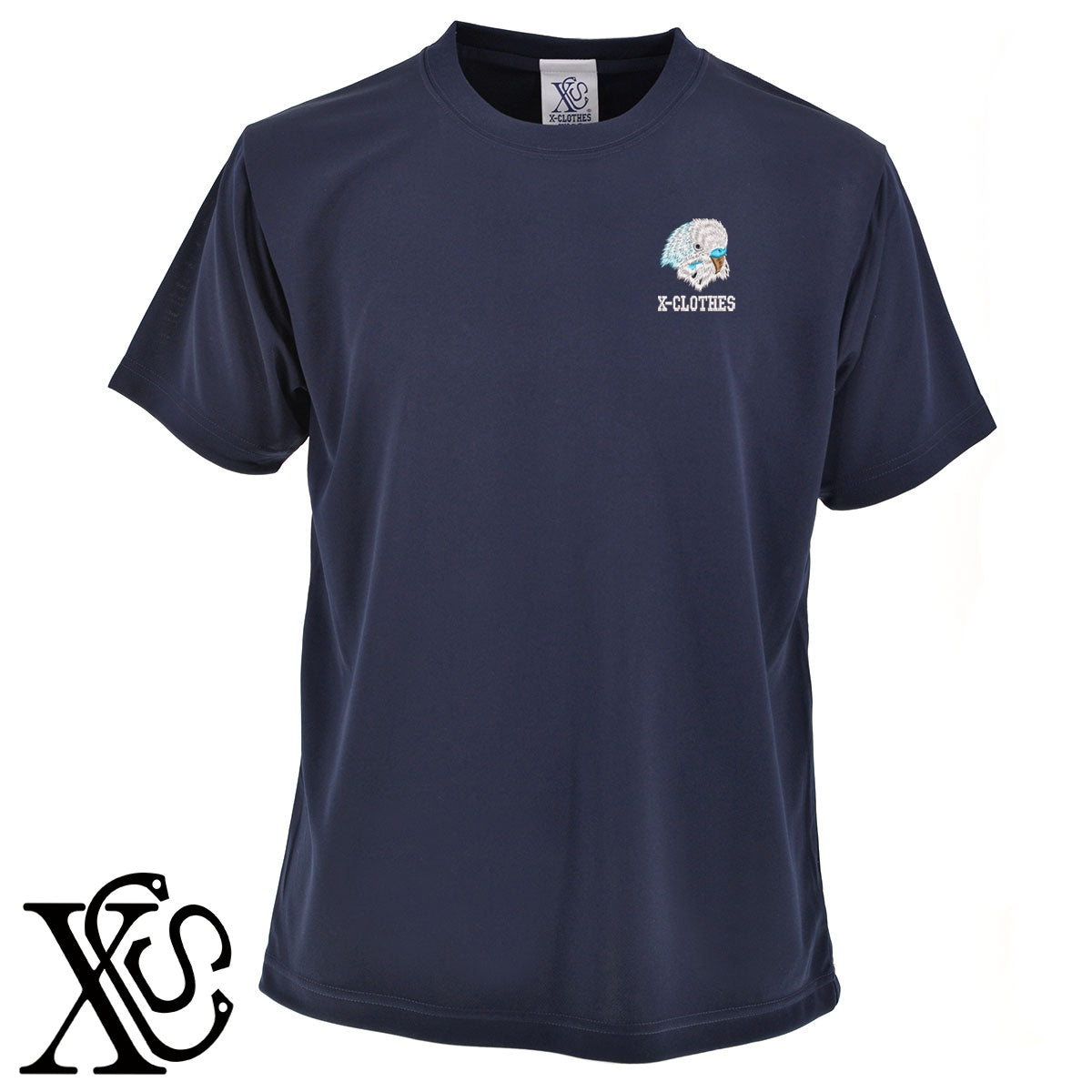 セキセイインコ3柄 刺繍 4.7oz 柔らかい肌触り ドライ 半袖 Tシャツ メンズ レディース カットソー 大きいサイズあり【X-CLOTHES】オリジナル グッズ 刺繍 ワンポイント 雑貨【b ブラック ネイビー コバルトブルー レッド ワインレッド】【g ホワイト ターコイズブルー】 【1各種動物-鳥類】
