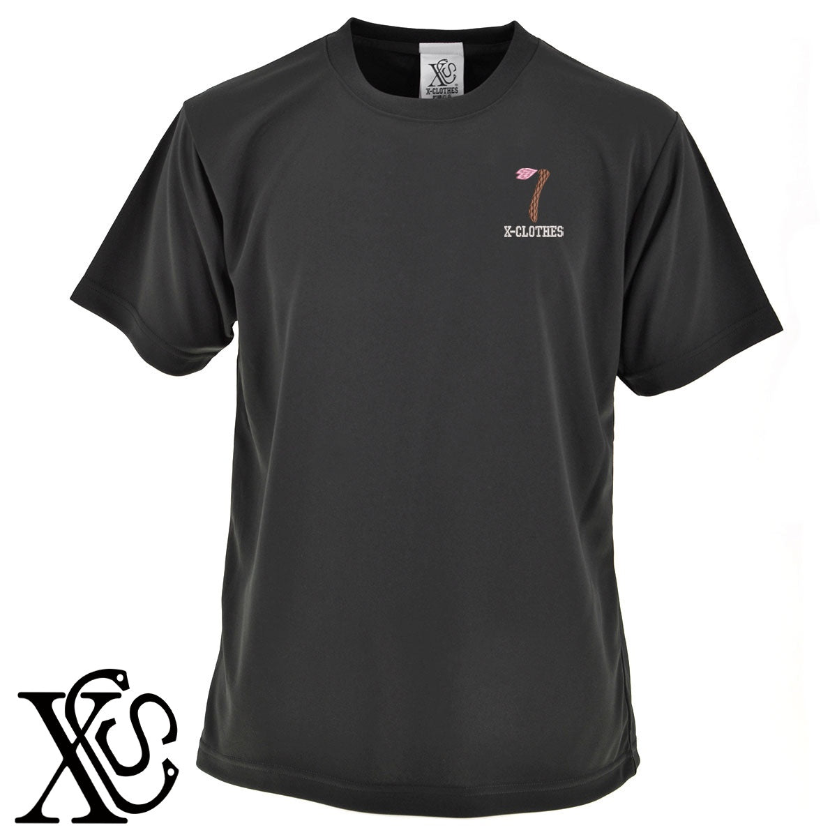 [7]さくら柄 刺繍 4.7oz 柔らかい肌触り ドライ 半袖 Tシャツ メンズ レディース カットソー 大きいサイズあり【X-CLOTHES】オリジナル グッズ 刺繍 ワンポイント 雑貨【b ブラック ネイビー コバルトブルー レッド ワインレッド】【g ホワイト ターコイズブルー】 【3文字標識-桜字】
