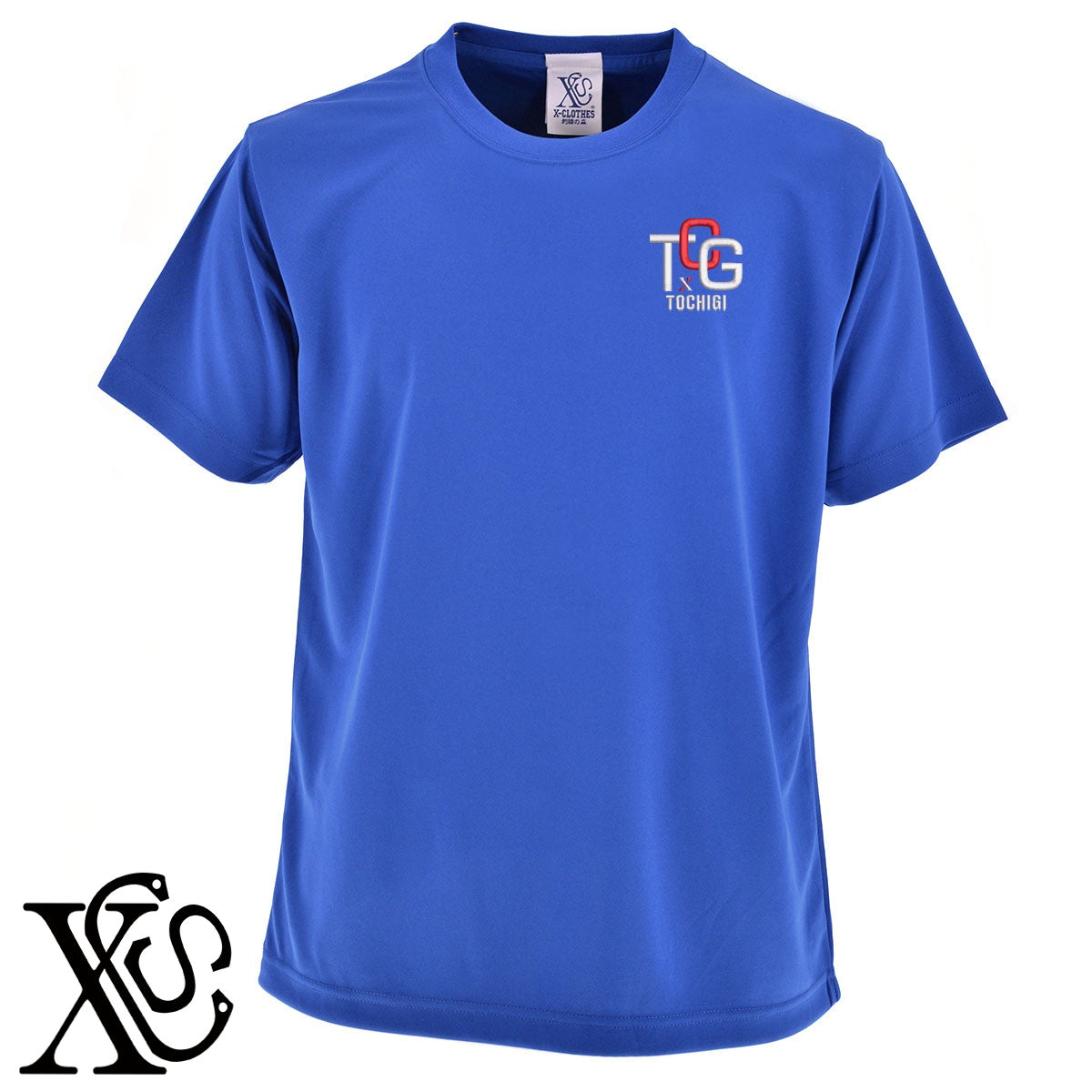 栃木柄 刺繍 4.7oz 柔らかい肌触り ドライ 半袖 Tシャツ メンズ レディース カットソー 大きいサイズあり【X-CLOTHES】オリジナル グッズ 刺繍 ワンポイント 雑貨【b ブラック ネイビー コバルトブルー レッド ワインレッド】【g ホワイト ターコイズブルー】 【3文字標識-都道府県】