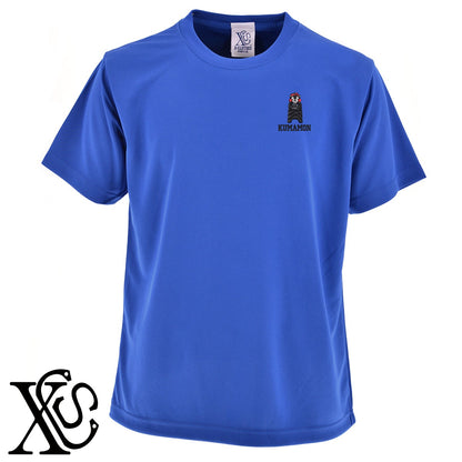 くまモン333柄 刺繍 4.7oz 柔らかい肌触り ドライ 半袖 Tシャツ メンズ レディース カットソー 大きいサイズあり【X-CLOTHES】オリジナル グッズ 刺繍 ワンポイント 雑貨【b ブラック ネイビー コバルトブルー レッド ワインレッド】【g ホワイト ターコイズブルー】 【4くまモン-C】