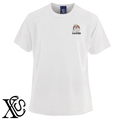 ウサギ16柄 刺繍 4.7oz 柔らかい肌触り ドライ 半袖 Tシャツ メンズ レディース カットソー 大きいサイズあり【X-CLOTHES】オリジナル グッズ 刺繍 ワンポイント 雑貨【b ブラック ネイビー コバルトブルー レッド ワインレッド】【g ホワイト ターコイズブルー】 【6動物鳥魚-小動物】