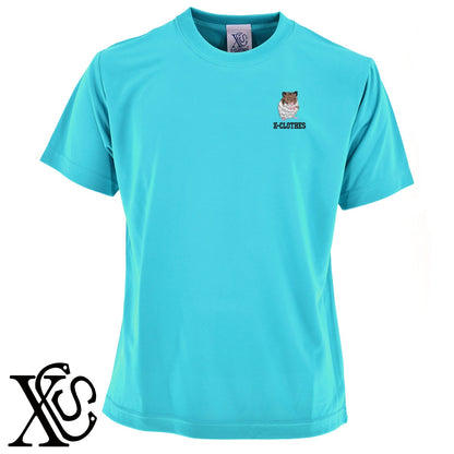 ゴールデンハムスター3柄 刺繍 4.7oz 柔らかい肌触り ドライ 半袖 Tシャツ メンズ レディース カットソー 大きいサイズあり【X-CLOTHES】オリジナル グッズ 刺繍 ワンポイント 雑貨【b ブラック ネイビー コバルトブルー レッド ワインレッド】【g ホワイト ターコイズブルー】 【6動物鳥魚-小動物】