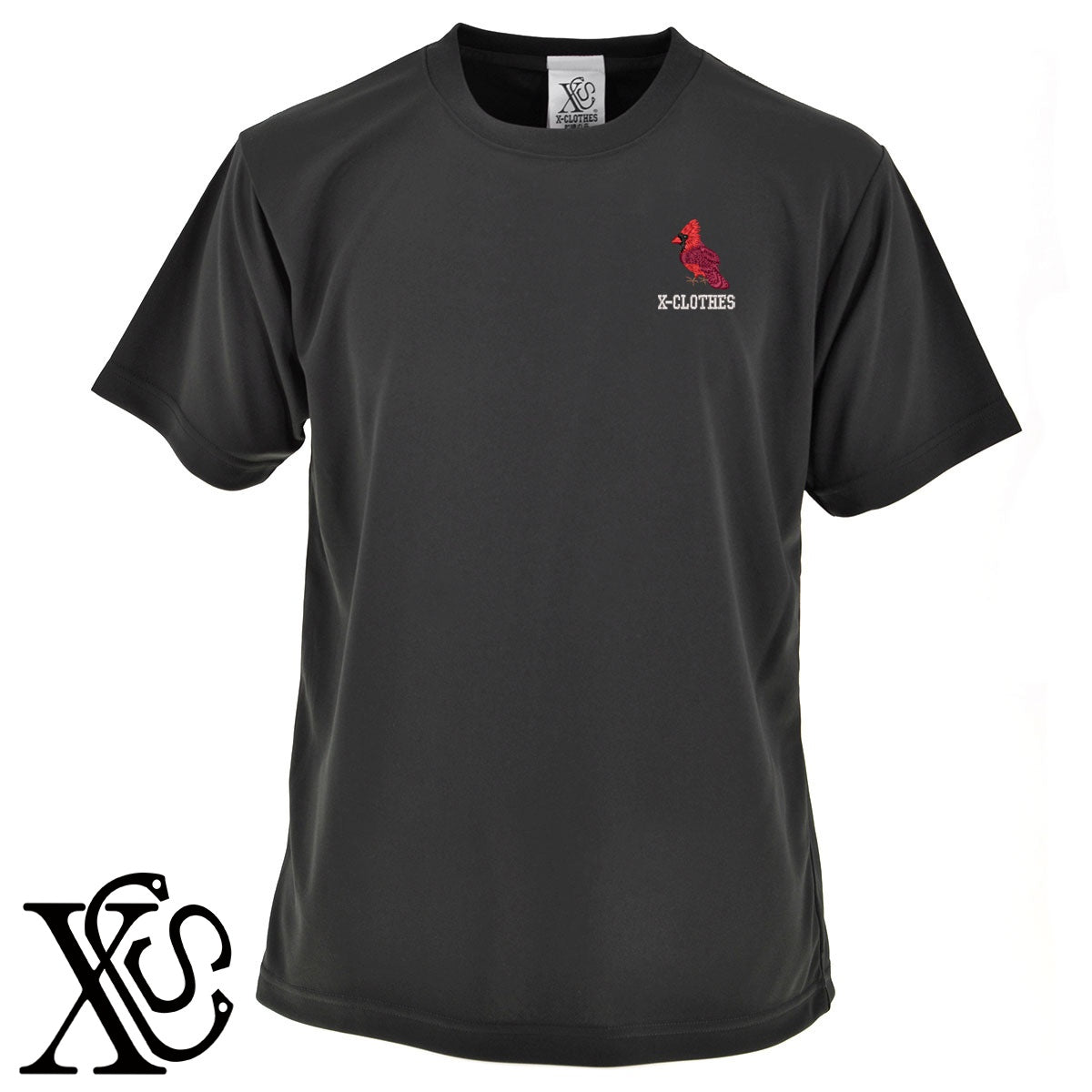 紅冠鳥2柄 刺繍 4.7oz 柔らかい肌触り ドライ 半袖 Tシャツ メンズ レディース カットソー 大きいサイズあり【X-CLOTHES】オリジナル グッズ 刺繍 ワンポイント 雑貨【b ブラック ネイビー コバルトブルー レッド ワインレッド】【g ホワイト ターコイズブルー】 【6動物鳥魚-野鳥】
