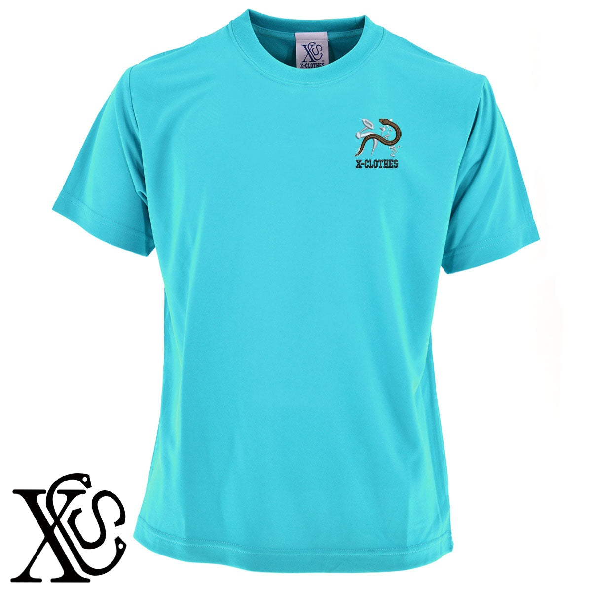 うなぎ2柄 刺繍 4.7oz 柔らかい肌触り ドライ 半袖 Tシャツ メンズ レディース カットソー 大きいサイズあり【X-CLOTHES】オリジナル グッズ 刺繍 ワンポイント 雑貨【b ブラック ネイビー コバルトブルー レッド ワインレッド】【g ホワイト ターコイズブルー】 【6動物鳥魚-釣り魚】