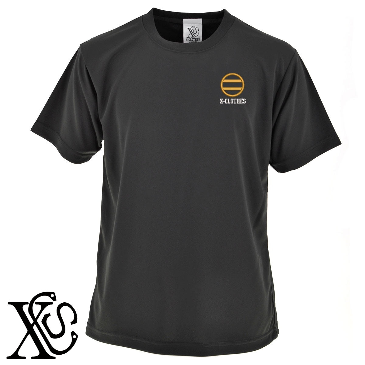 96二引両柄 刺繍 4.7oz 柔らかい肌触り ドライ 半袖 Tシャツ メンズ レディース カットソー 大きいサイズあり【X-CLOTHES】オリジナル グッズ 刺繍 ワンポイント 雑貨【b ブラック ネイビー コバルトブルー レッド ワインレッド】【g ホワイト ターコイズブルー】 【7家紋お祝-家紋81-120】