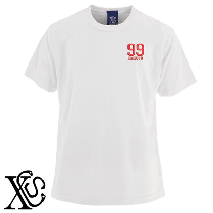 99白寿3柄 刺繍 4.7oz 柔らかい肌触り ドライ 半袖 Tシャツ メンズ レディース カットソー 大きいサイズあり【X-CLOTHES】オリジナル グッズ 刺繍 ワンポイント 雑貨【b ブラック ネイビー コバルトブルー レッド ワインレッド】【g ホワイト ターコイズブルー】 【7家紋お祝-長寿祝い】