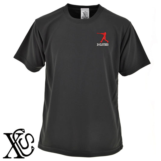 野球4柄 刺繍 4.7oz 柔らかい肌触り ドライ 半袖 Tシャツ メンズ レディース カットソー 大きいサイズあり【X-CLOTHES】オリジナル グッズ 刺繍 ワンポイント 雑貨【b ブラック ネイビー コバルトブルー レッド ワインレッド】【g ホワイト ターコイズブルー】 【8競技音楽-野球】