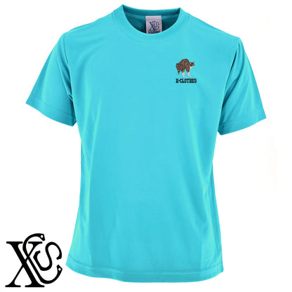 怒るニャン2柄 刺繍 4.7oz 柔らかい肌触り ドライ 半袖 Tシャツ メンズ レディース カットソー 大きいサイズあり【X-CLOTHES】オリジナル グッズ 刺繍 ワンポイント 雑貨【b ブラック ネイビー コバルトブルー レッド ワインレッド】【g ホワイト ターコイズブルー】 【9趣味料理-笑える】