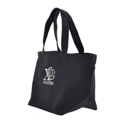 虎2柄 刺繍 キャンバス生地 ランチ ミニ トートバッグ レディース メンズ【X-CLOTHES】オリジナル グッズ 刺繍 ワンポイント 雑貨【b Black Camel】【g Natural Gray】 【1各種動物-猛獣】