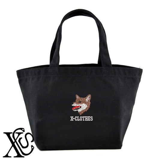 柴犬17柄 刺繍 キャンバス生地 ランチ ミニ トートバッグ レディース メンズ【X-CLOTHES】オリジナル グッズ 刺繍 ワンポイント 雑貨【b Black Camel】【g Natural Gray】 【10犬猫図鑑-犬図鑑-D】