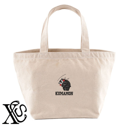 くまモン32柄 刺繍 キャンバス生地 ランチ ミニ トートバッグ レディース メンズ【X-CLOTHES】オリジナル グッズ 刺繍 ワンポイント 雑貨【b Black Camel】【g Natural Gray】 【4くまモン-A】
