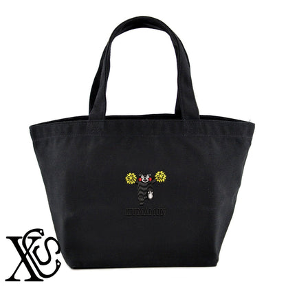 くまモン64柄 刺繍 キャンバス生地 ランチ ミニ トートバッグ レディース メンズ【X-CLOTHES】オリジナル グッズ 刺繍 ワンポイント 雑貨【b Black Camel】【g Natural Gray】 【4くまモン-A】