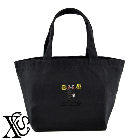 くまモン64柄 刺繍 キャンバス生地 ランチ ミニ トートバッグ レディース メンズ【X-CLOTHES】オリジナル グッズ 刺繍 ワンポイント 雑貨【b Black Camel】【g Natural Gray】 【4くまモン-A】