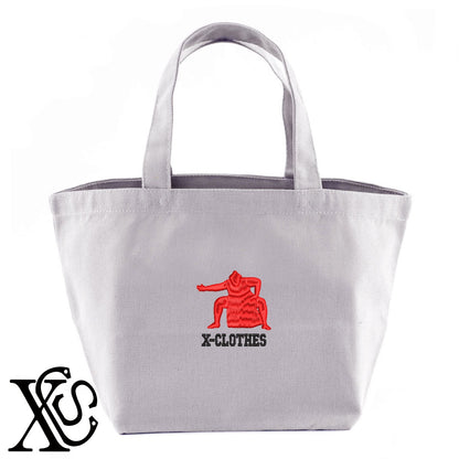 大相撲4柄 刺繍 キャンバス生地 ランチ ミニ トートバッグ レディース メンズ【X-CLOTHES】オリジナル グッズ 刺繍 ワンポイント 雑貨【b Black Camel】【g Natural Gray】 【8競技音楽-大相撲】