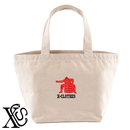 大相撲4柄 刺繍 キャンバス生地 ランチ ミニ トートバッグ レディース メンズ【X-CLOTHES】オリジナル グッズ 刺繍 ワンポイント 雑貨【b Black Camel】【g Natural Gray】 【8競技音楽-大相撲】