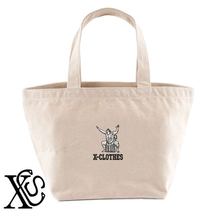 大相撲7柄 刺繍 キャンバス生地 ランチ ミニ トートバッグ レディース メンズ【X-CLOTHES】オリジナル グッズ 刺繍 ワンポイント 雑貨【b Black Camel】【g Natural Gray】 【8競技音楽-大相撲】