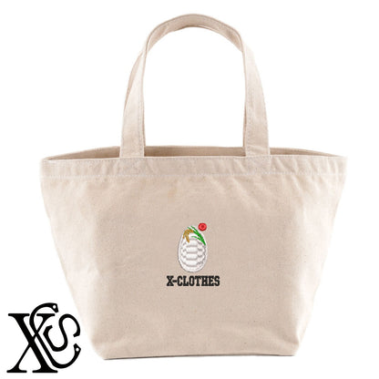 国産米2柄 刺繍 キャンバス生地 ランチ ミニ トートバッグ レディース メンズ【X-CLOTHES】オリジナル グッズ 刺繍 ワンポイント 雑貨【b Black Camel】【g Natural Gray】 【9趣味料理-食べ物】