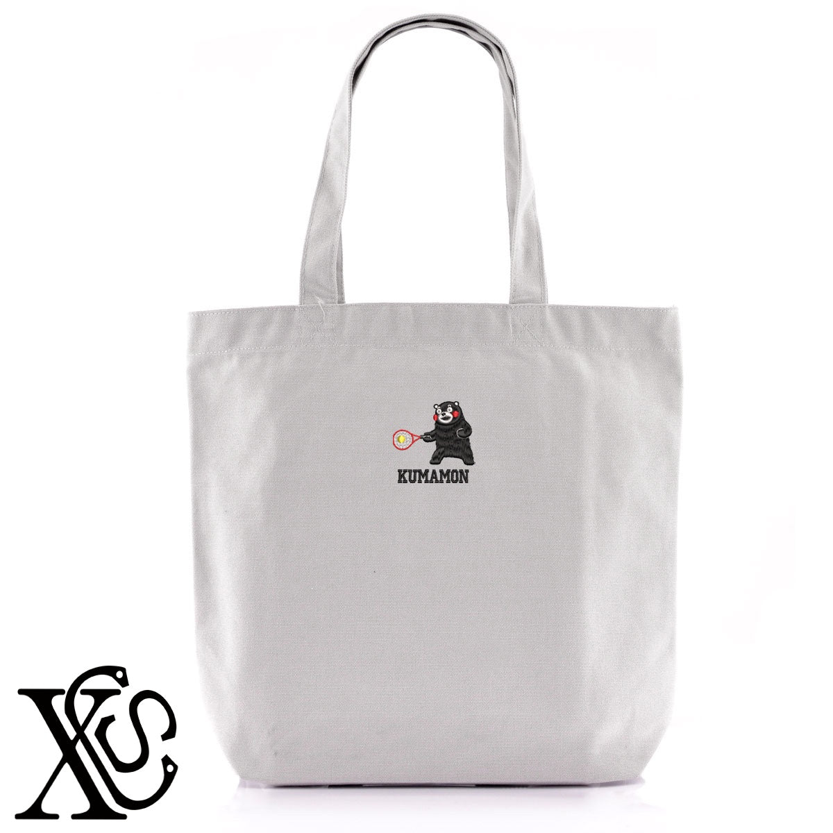 くまモン21柄 刺繍 キャンバス生地 A4 内ポケットあり トートバッグ メンズ レディース【X-CLOTHES】オリジナル グッズ 刺繍 ワンポイント 雑貨【b Black Camel】【g Natural Gray】 【4くまモン-A】