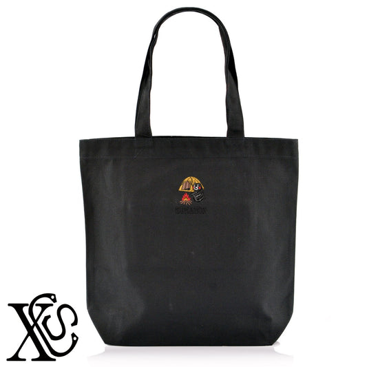 くまモン264柄 刺繍 キャンバス生地 A4 内ポケットあり トートバッグ メンズ レディース【X-CLOTHES】オリジナル グッズ 刺繍 ワンポイント 雑貨【b Black Camel】【g Natural Gray】 【4くまモン-B】