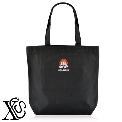 大黒天2柄 刺繍 キャンバス生地 A4 内ポケットあり トートバッグ メンズ レディース【X-CLOTHES】オリジナル グッズ 刺繍 ワンポイント 雑貨【b Black Camel】【g Natural Gray】 【9趣味料理-人物】