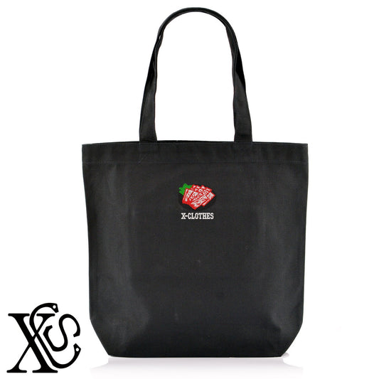 焼肉2柄 刺繍 キャンバス生地 A4 内ポケットあり トートバッグ メンズ レディース【X-CLOTHES】オリジナル グッズ 刺繍 ワンポイント 雑貨【b Black Camel】【g Natural Gray】 【9趣味料理-料理】